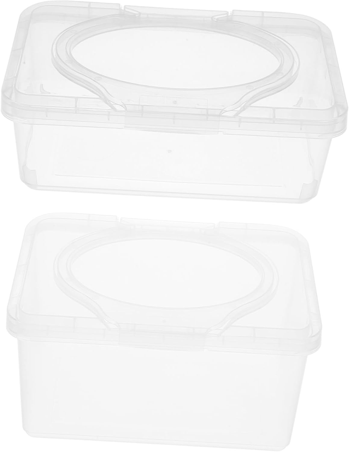 2Pcs Wet Wipes Storage Box Flip-Top Design for Bathroom Car Travel Refillable Holder and Capacity for Home Outdoor Use image number 6
