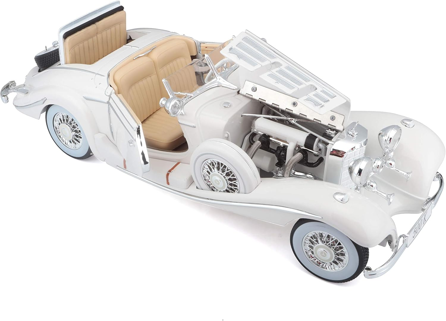 Maisto 1:18 Scale 1936 M-B 500 K Type Specialroadster Diecast Vehicle image number 3