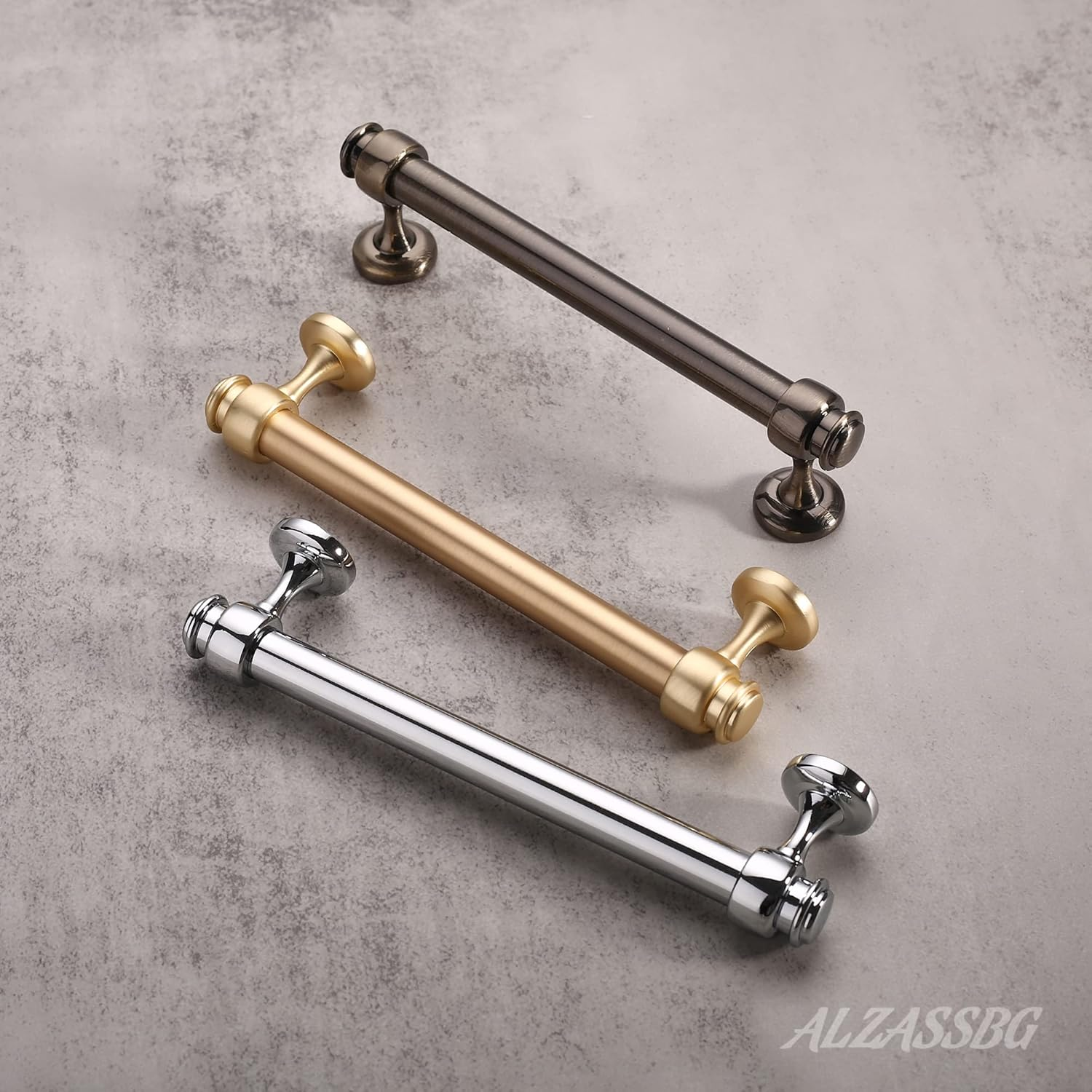 Alzassbg 15 Pack Polished Chrome Cabinet Pulls, 5 Inch(128Mm) Hole Centers Cabinet Handles Kitchen Hardware Straight Bar for Cabinets and Drawer AL3082CP