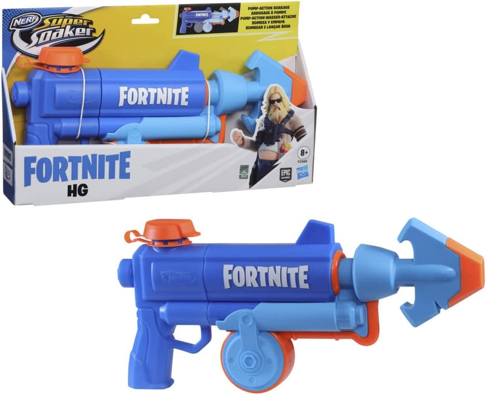 NERF Super Soaker  HG Water Blaster - Pump-Action Soakage for Outdoor Summer Water Games - for Teens - for Adults - Toys for Kids - Sport and Outdoor Toys - F2560, Multicolor image number 6