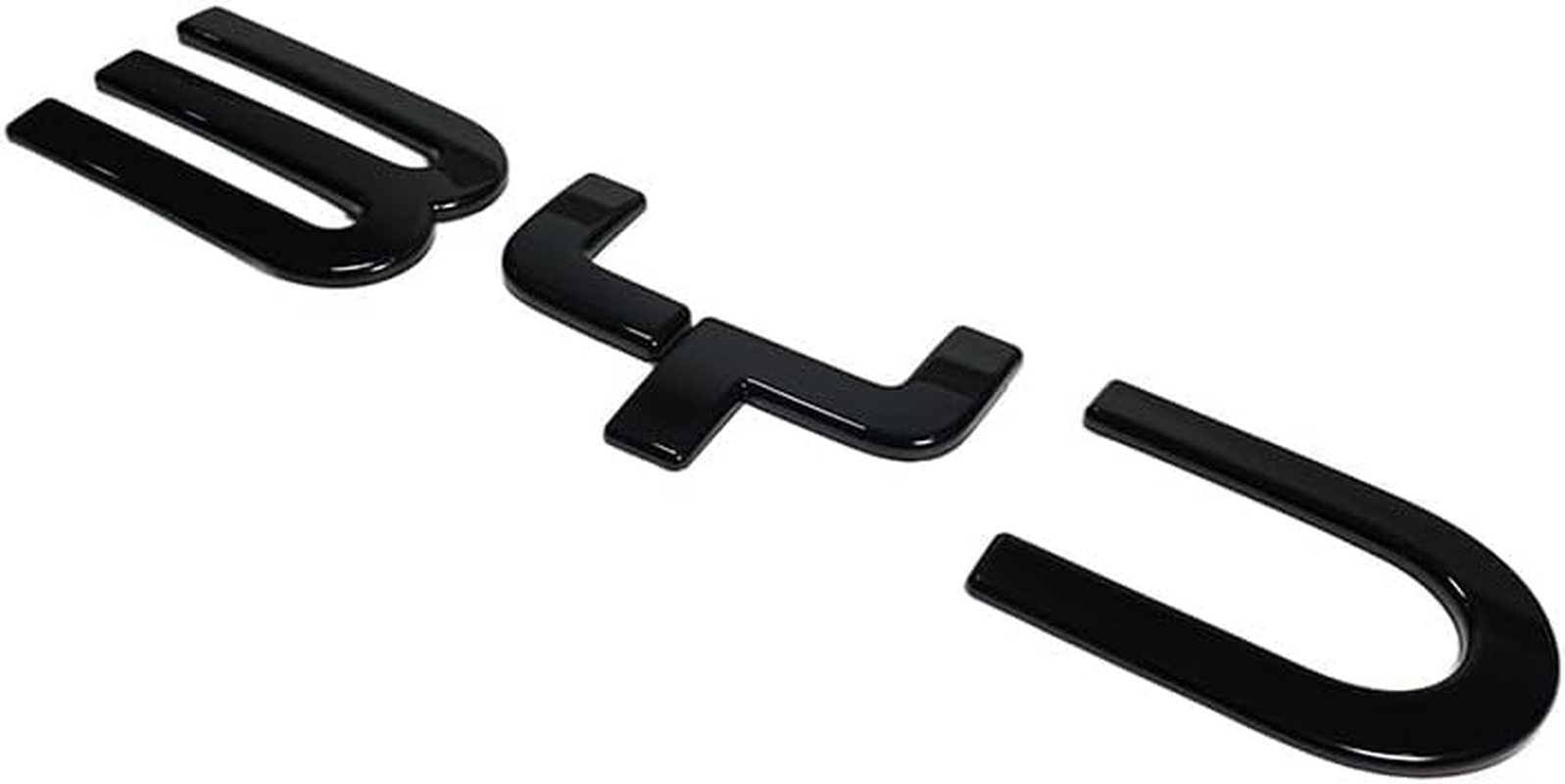 Personalized for BYD Shark 6 Emblem Sticker Cover, Fit for Logo BYD Shark 6 Decals Accessories,Precision ABS Material Anti-Scratch(Bright Black-Front Logo Cover) - Bright Black image number 2