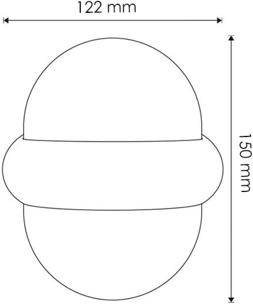 M Ledme - 10W LED Globe Wall Light, Warm White 3000K, 920Lm, 180&deg; Beam Angle, IP54 Waterproof, Ideal for Outdoor Lighting in Garden, Patio, Patio or Facade image number 2