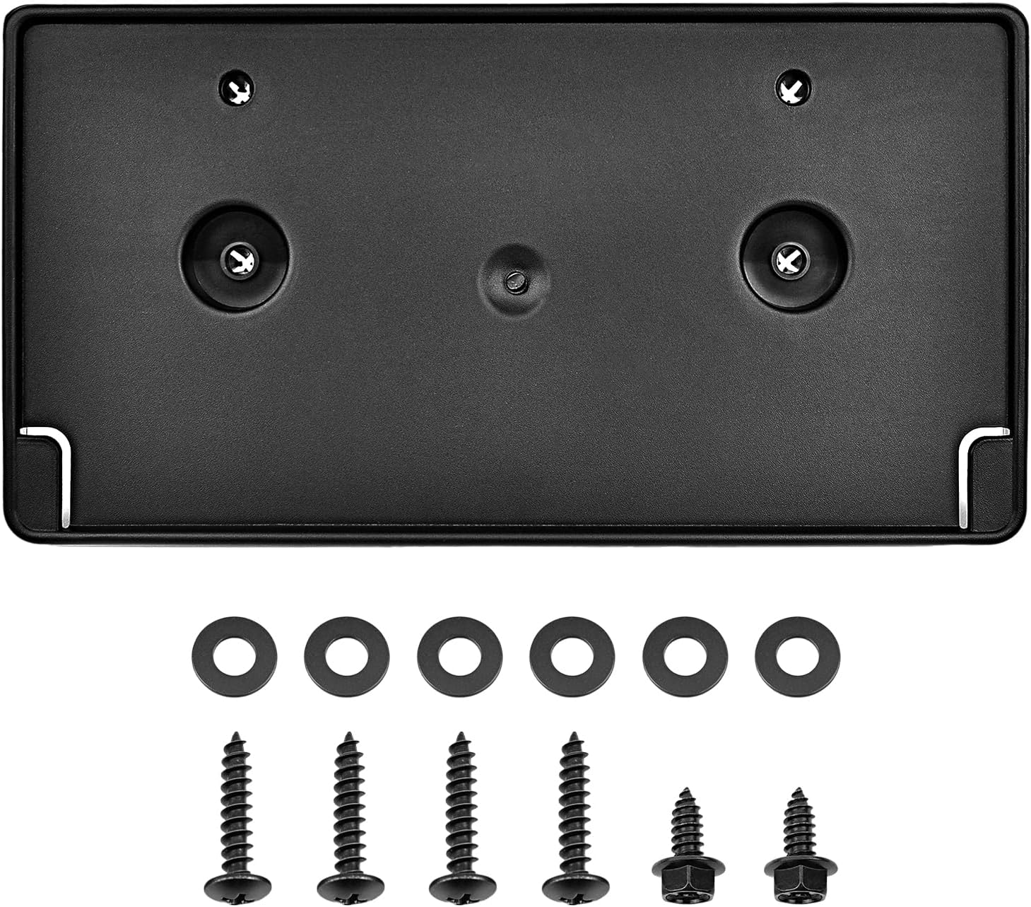 Baceyong Front License Plate Bracket Compatible with Dodge Compatible with RAM 1500 2019-2022 Front License Plate Bracket Part Number: 68274215AE, CH1068151, 15653775, 68274215AD image number 6