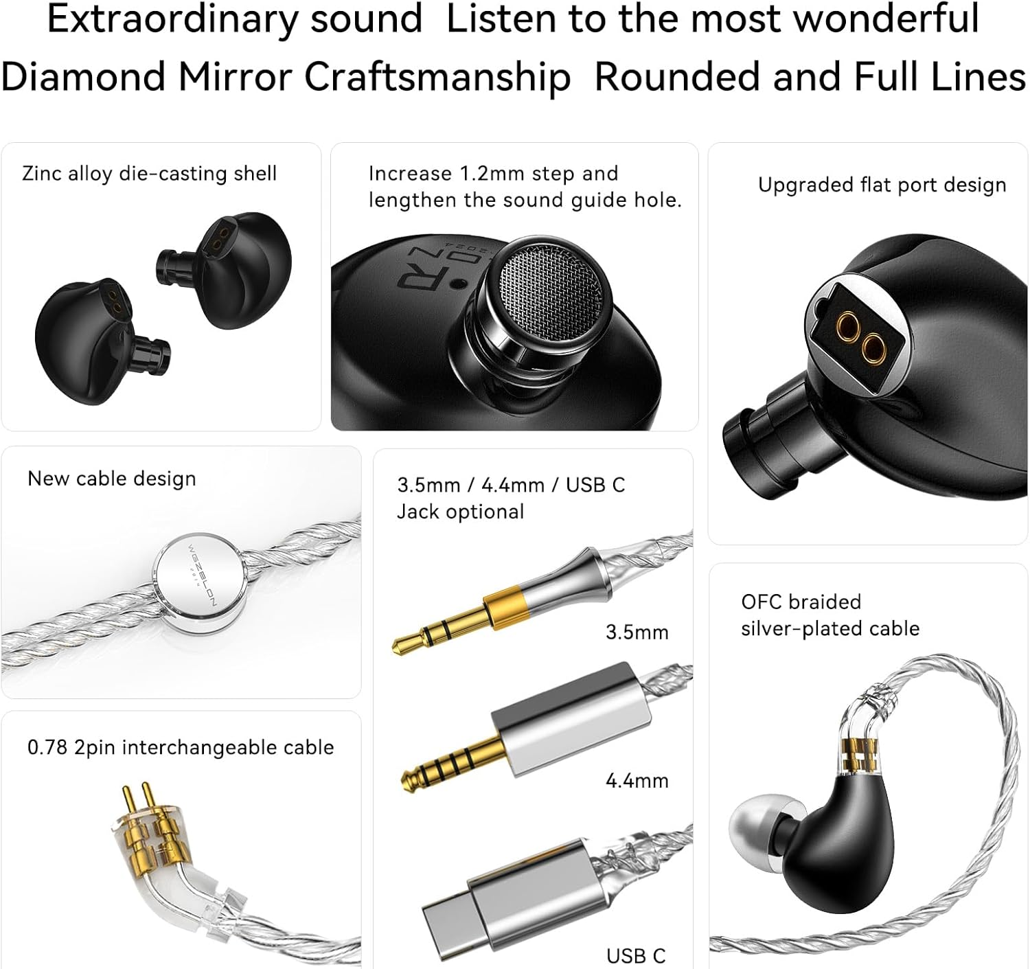 EZ EAR BLON BL03II Hifi in Ear Monitor Upgraded 10Mm Dual Cavity DD In-Ear Earphone IEM with 0.78 2Pin OFC Detachable Cable for Musician Singer Work Gaming Cellphone (With Mic) image number 4