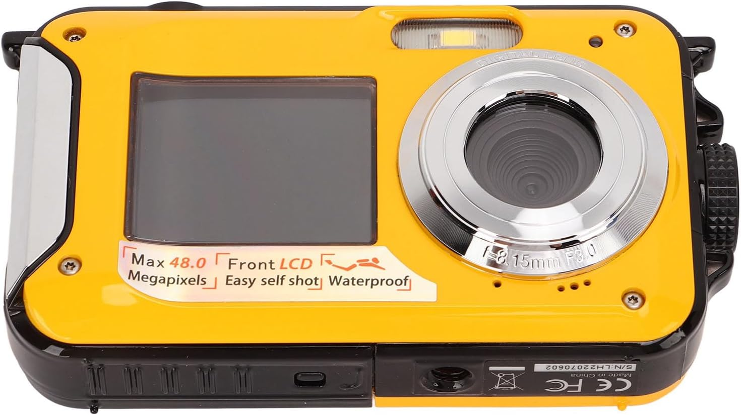 Digital Camera, 2.7K Video Vlogging Camera for Kids, Compact Point and Shoot Camera, 16X Digital Zoom, 2.7 Dual LCD Screen, Waterproof, Continuous for Teens Students