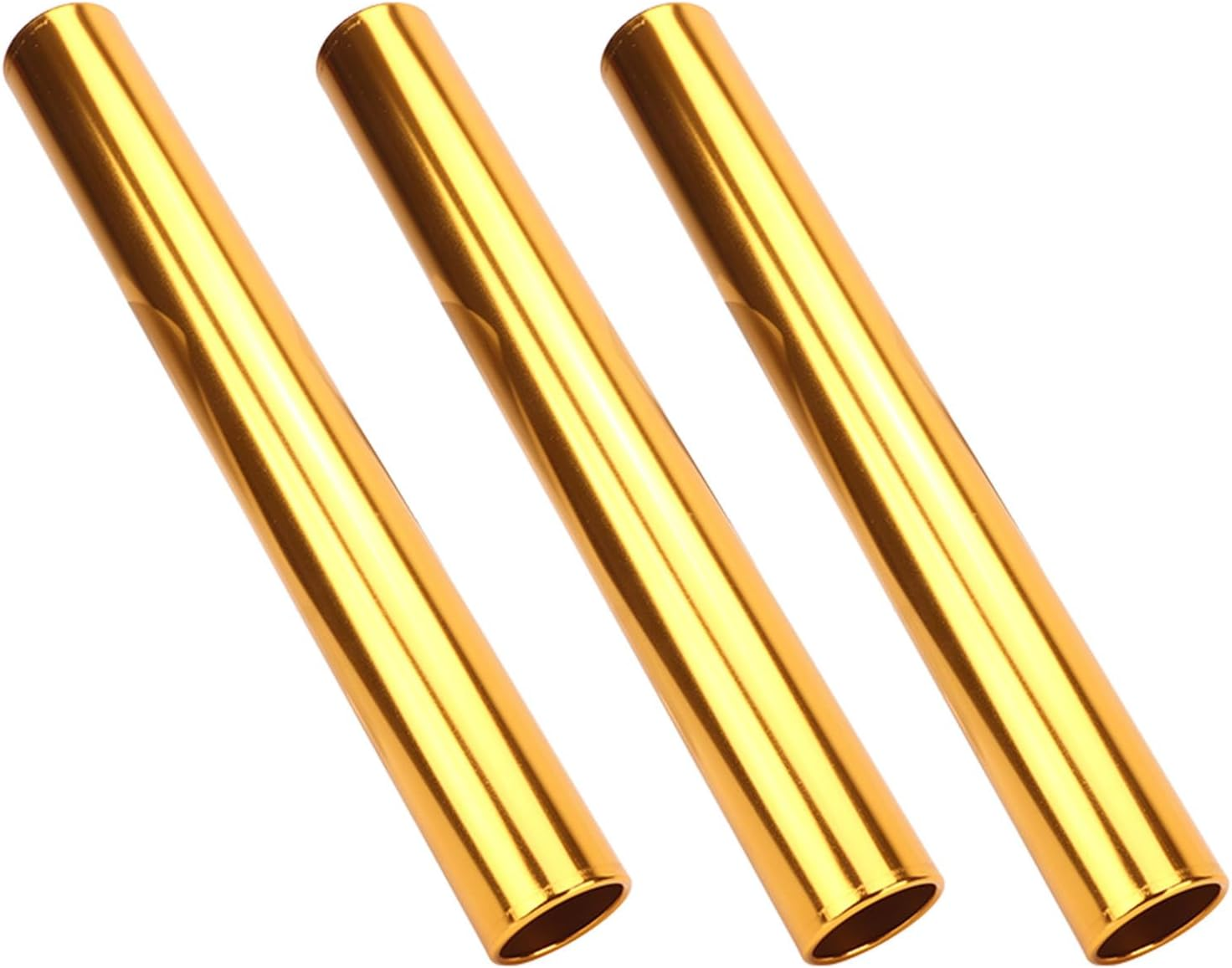Athletics Reusable Batons 3Pcs Aluminum Alloy Proper Size for Student Relay Events (Gold) image number 1