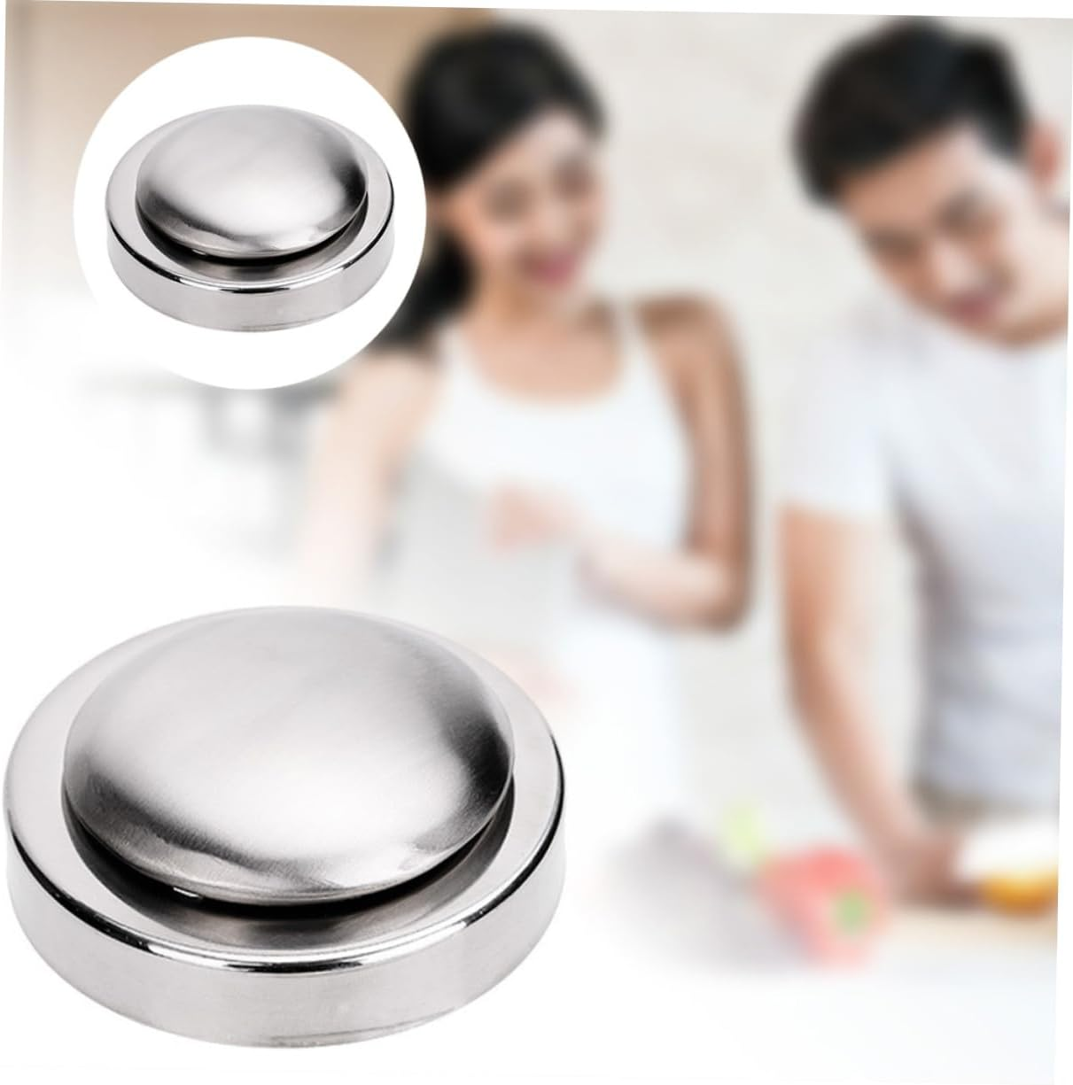 Stainless Steel Odor Absorbing Soap for Kitchen Sink 304 Metal Soap Bar Removes Fish and Garlic Smell for Cooking Use image number 4