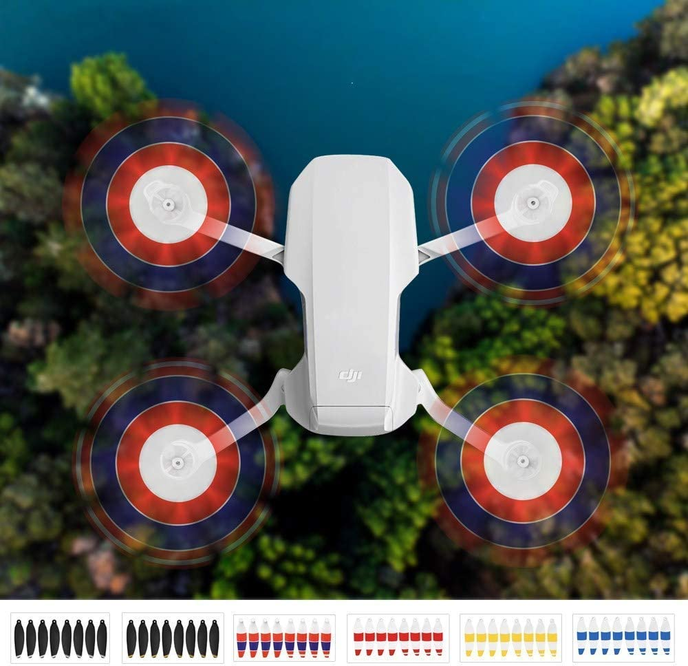 Xmipbs 4 Pairs Mavic Mini Propellers 4726F Low Noise Propellers Paddle Blades for DJI Mavic Mini Drone Black Gold image number 6
