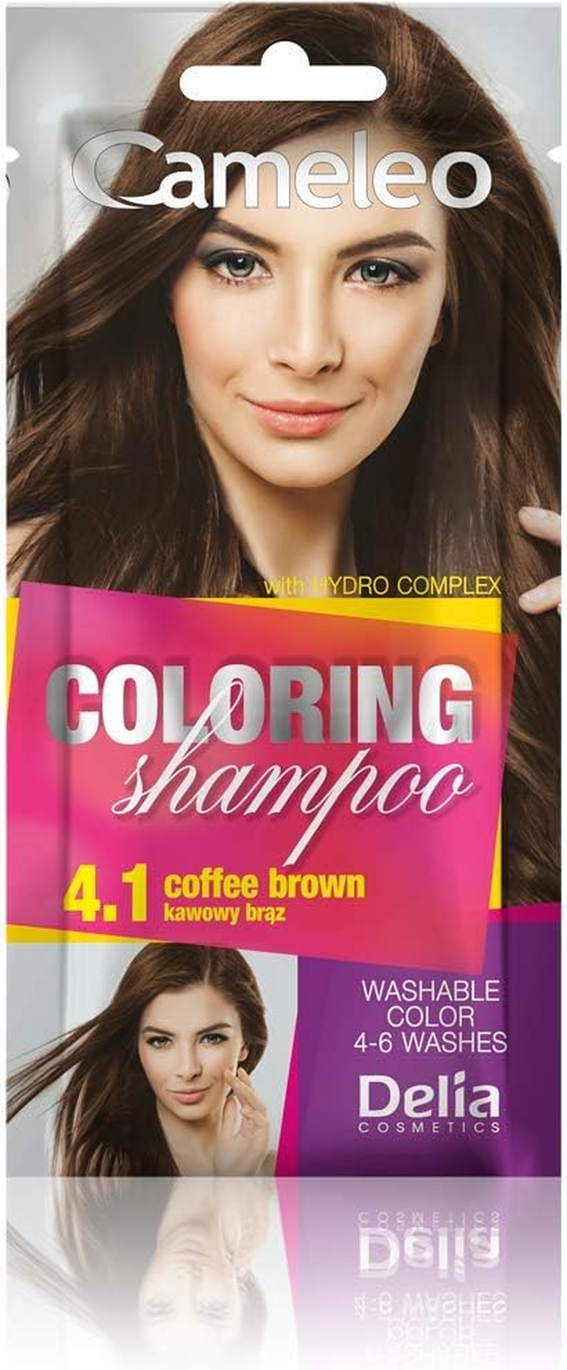Cameleo - Tinting Shampoo - Copper Red - Quick and Easy Colour Refreshment "Colour in Colour" - without Ammonia and Oxidants - Shampoo in Bag - 40 Ml - 10.1 Silver Blonde image number 4