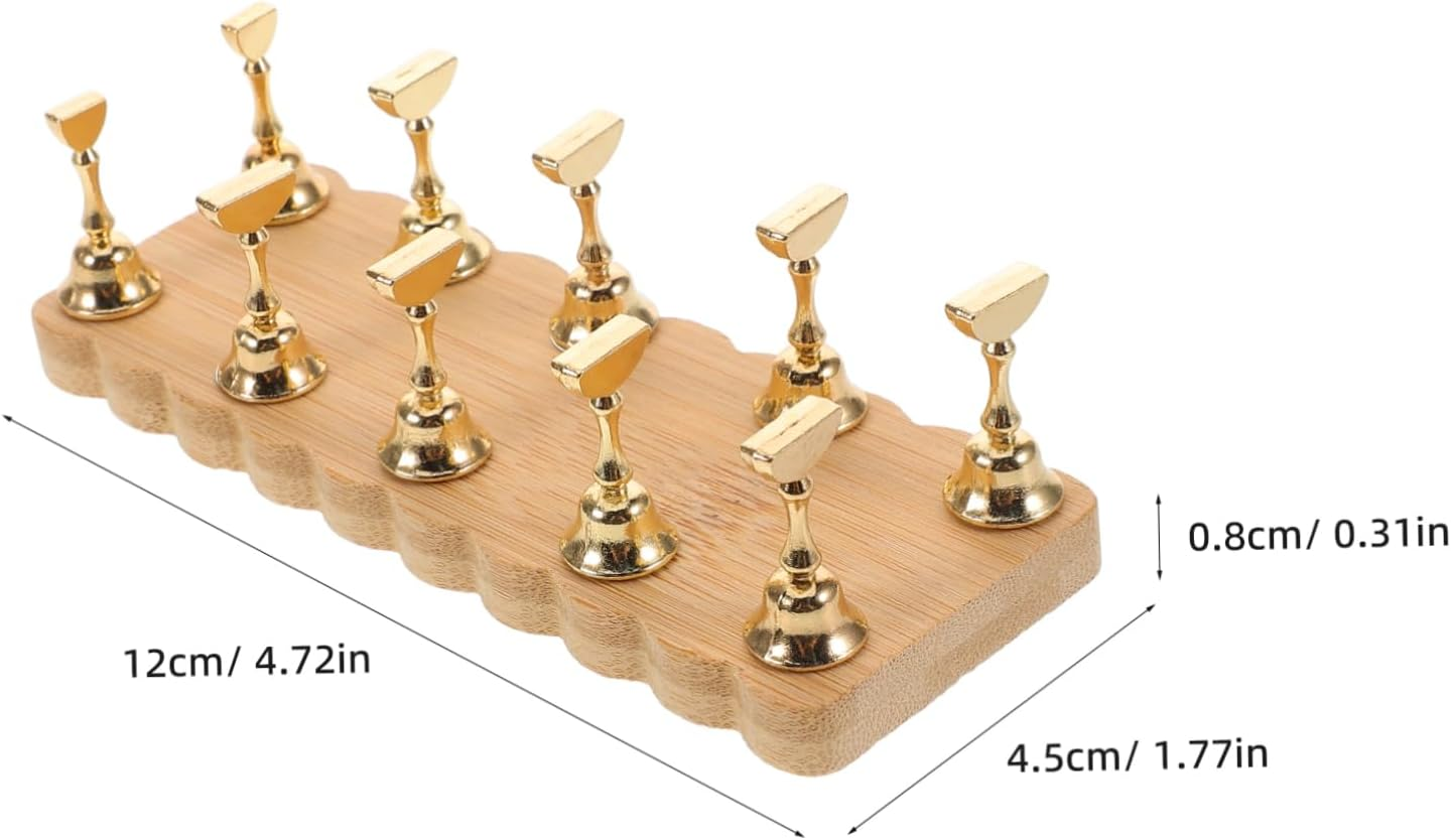 LOORGVEL Almond Fake Nails Tips Display Stand Home Diy Nail Art Training Tool Salon Nail Practice Stand for Nail Art Nails