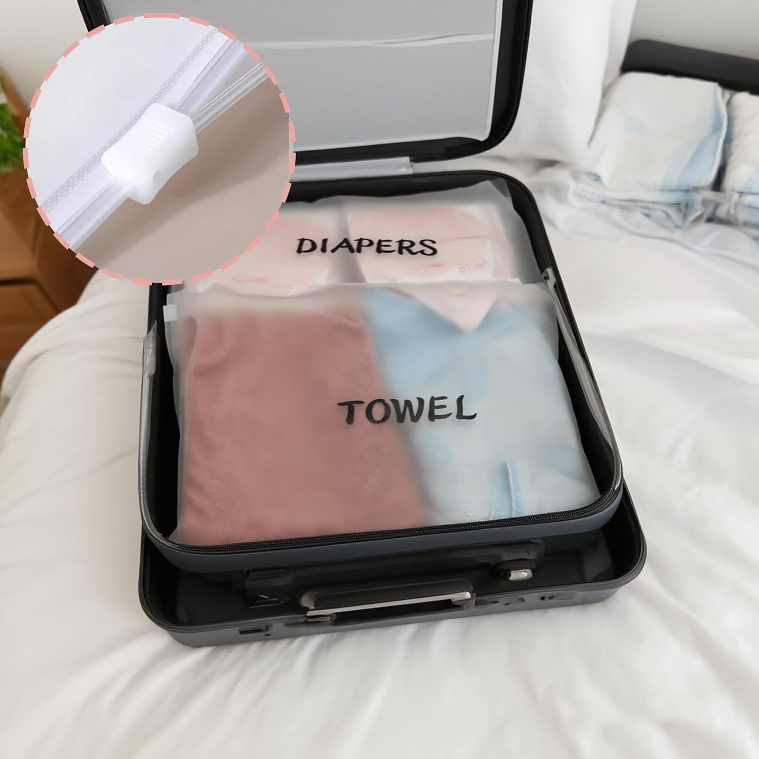 15Pack 13.8X10.6&Prime; Hospital Bags for Labor Delivery, Reusable Hospital Bag Maternity Essentials Organizing Pouches for First Time New Mom image number 6