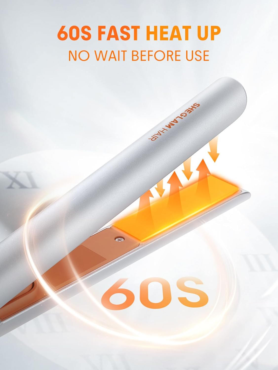 SHEGLAM Dual Voltage Mini Flat Iron Hair Straightener Curling Iron Combo, Anti-Tangle, 360&deg; Swivel Cord, 60S Fast Heating & 2 Temp Levels for Travel