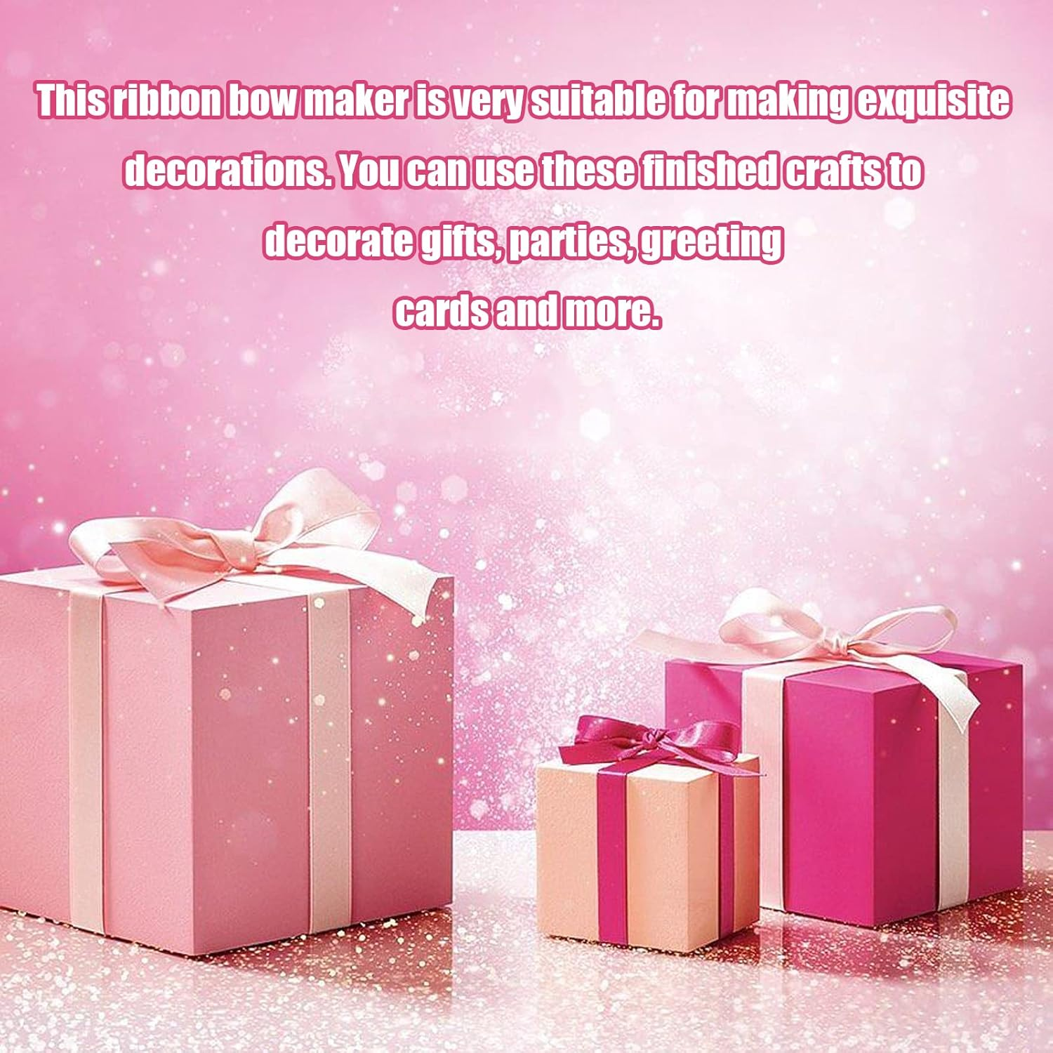 Suxgumoe Bow Maker Tool, Bow Maker Tool for Ribbon Craft, Plastic Bow Maker Comb Bow Making Tool for Bows Gift Wrapping, Wrist Corsages, Home Decorations, Hair Bows, Holiday Wreaths, White image number 3