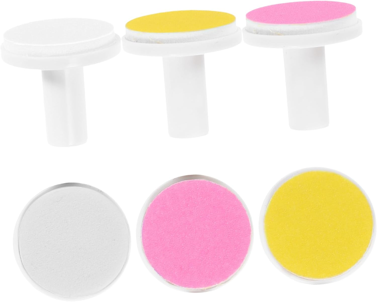 IWOWHERO 6Pcs Universal Nail Grinding Replacement Heads Fine Nail Polish Grinding Heads for Safe Electric Nail File Replacement image number 5