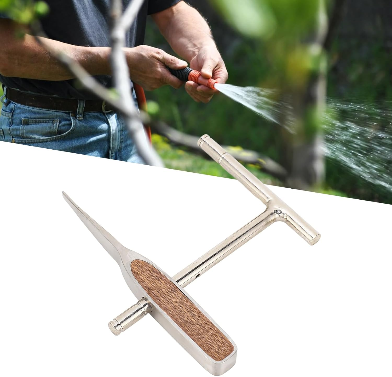 Manual Wire Clamp Tool for Machinist Carpenter, High Hardness Stainless Steel Wooden Multifunctional Hose Tensioner for Repairing Air and Garden Hoses, Kitchen Pipes image number 3