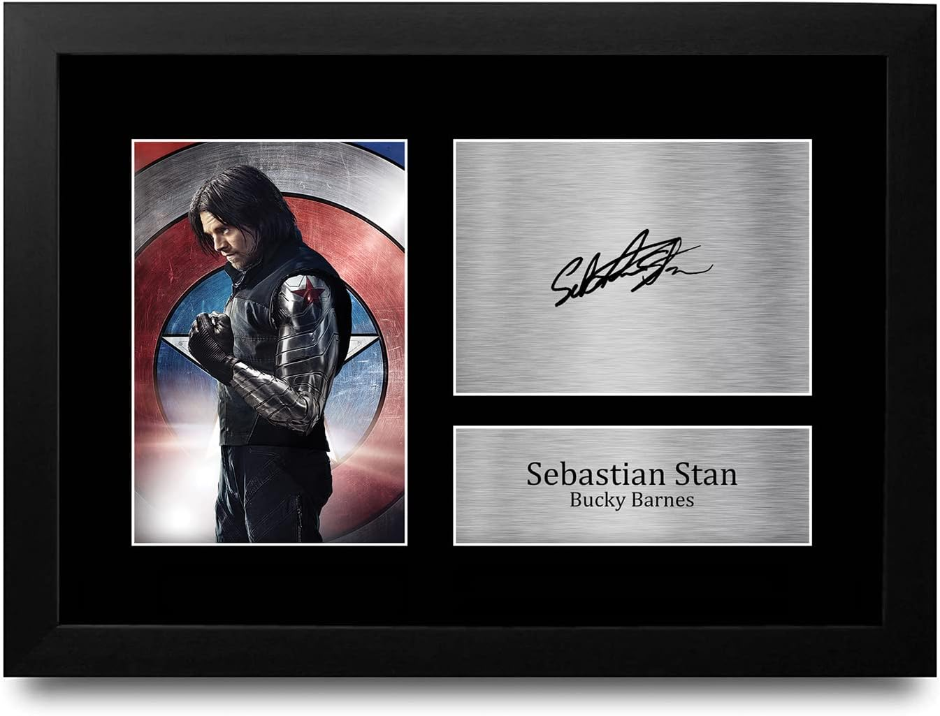 HWC Trading A4 Sebastian Stan Bucky Barnes Gifts Printed Signed Autograph Picture for Movie Memorabilia Fans