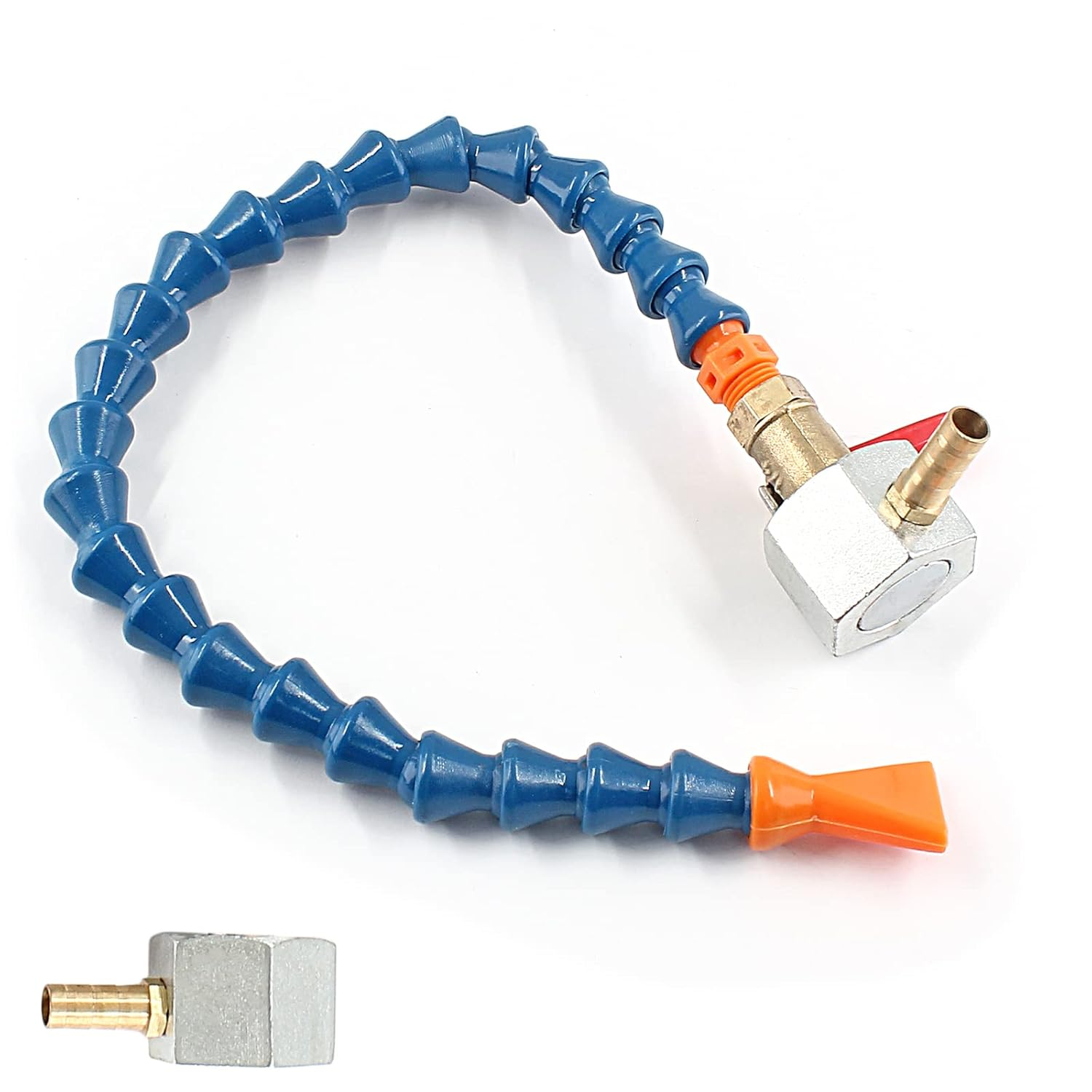 Waziaqoc 2PCS Adjustable Magnetic Base (1/4PT Thread) with 1Pc Flat Nozzle Flexible Water Oil Coolant Pipe Hose image number 5