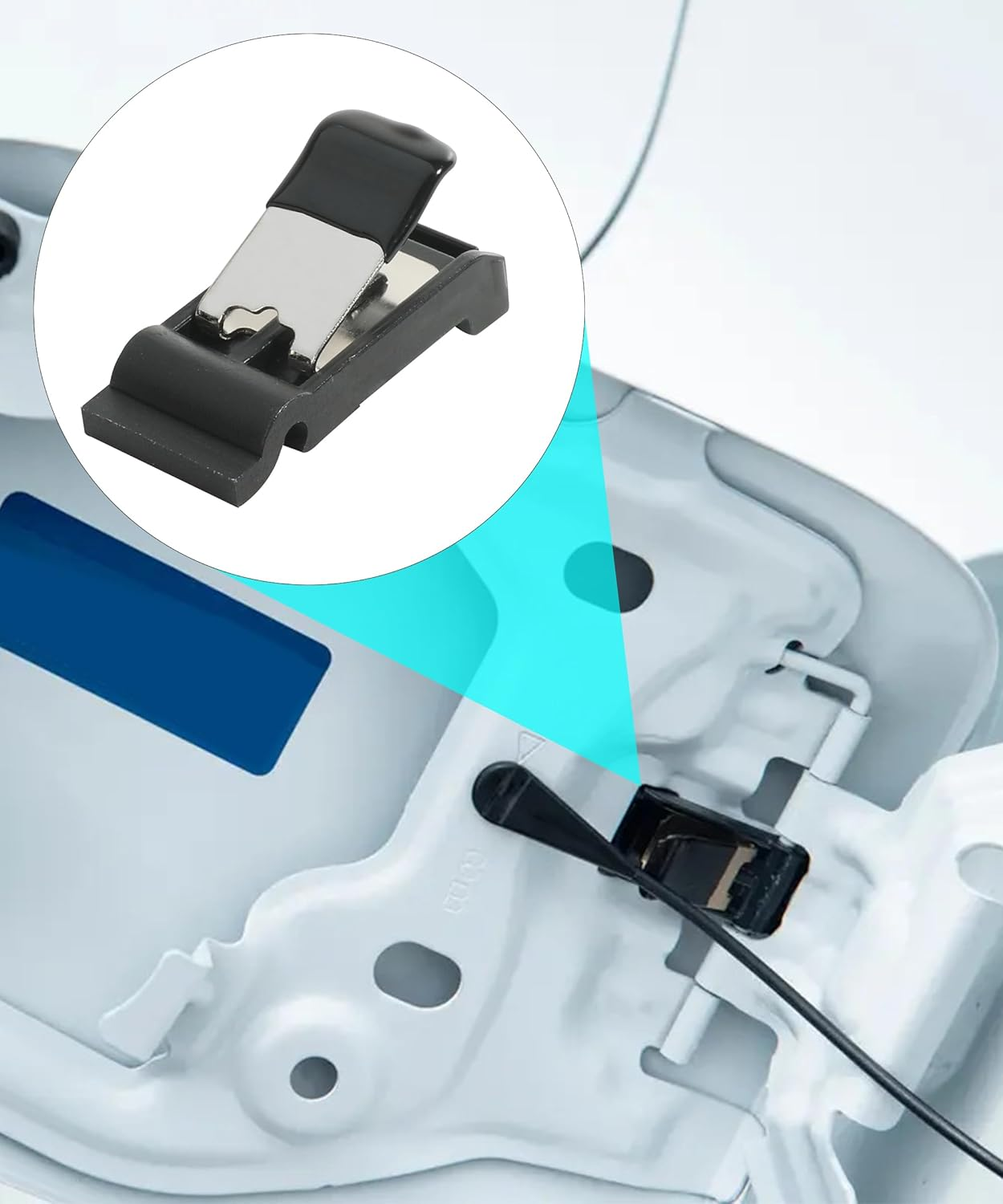 RACOONA Fuel Door Spring,Fuel Door Cover Release Spring,Fuel Door Spring Clip,Car Accessories Gas Tank Door Cover Spring Replacement,Compatible with ES250 LC500 Es300H ES350 GX470 LX570 image number 3