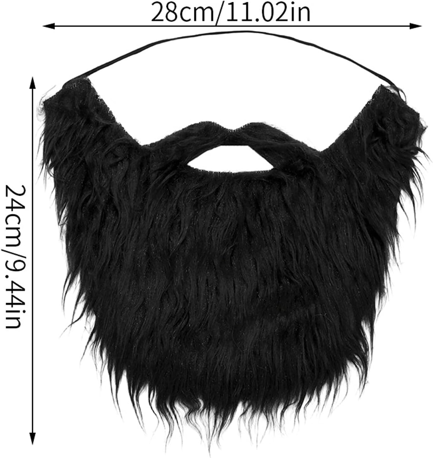 Lopsity Fake Beard Costume Men'S Beard with Adjustable Band Cosplay Halloween Fake Beard Facial Hair for Costume Party (3COLOR) image number 1