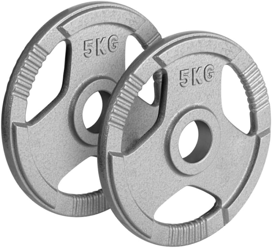 Cast Iron Olympic Weight Plates for Adjustable Olympic Dumbbell and Barbell - Premium Quality Hammertone Strength Training Plates for Body Building, Weightlifting, WOD, MMA, Crossfit, Fitness & Sports - 1.25Kg to 20Kg image number 1