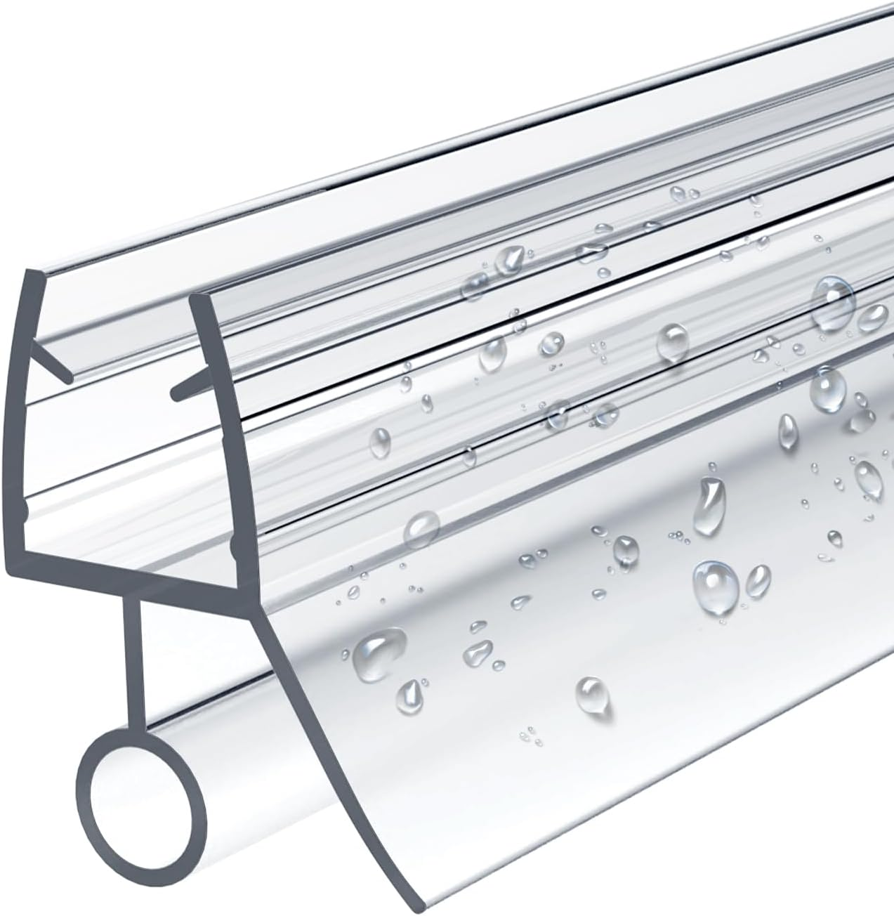 EMKE Shower Seal Replacement Seal Water Repellent Shower Screen Shower Cubicle Glass Door 4-6 Mm Glass 600 Mm