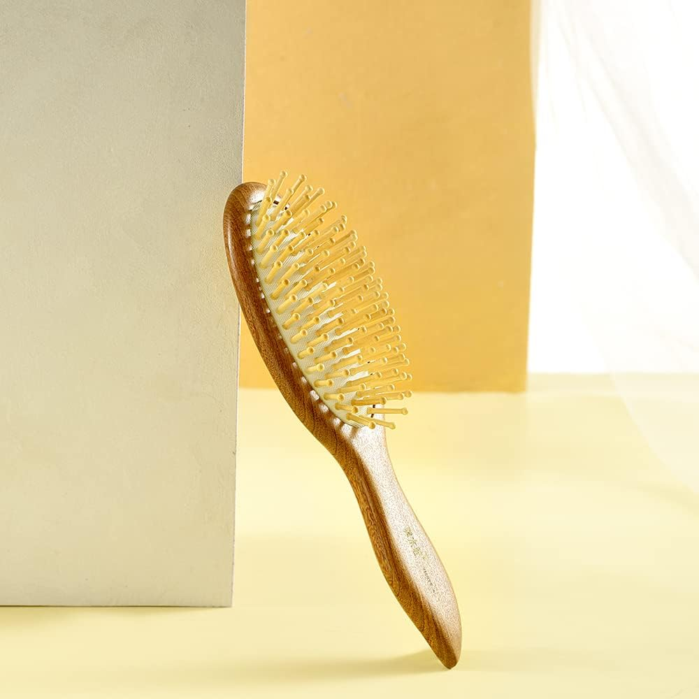 TAN MUJIANG Hair Brush Iroko Wood Scalp Massage YM image number 5