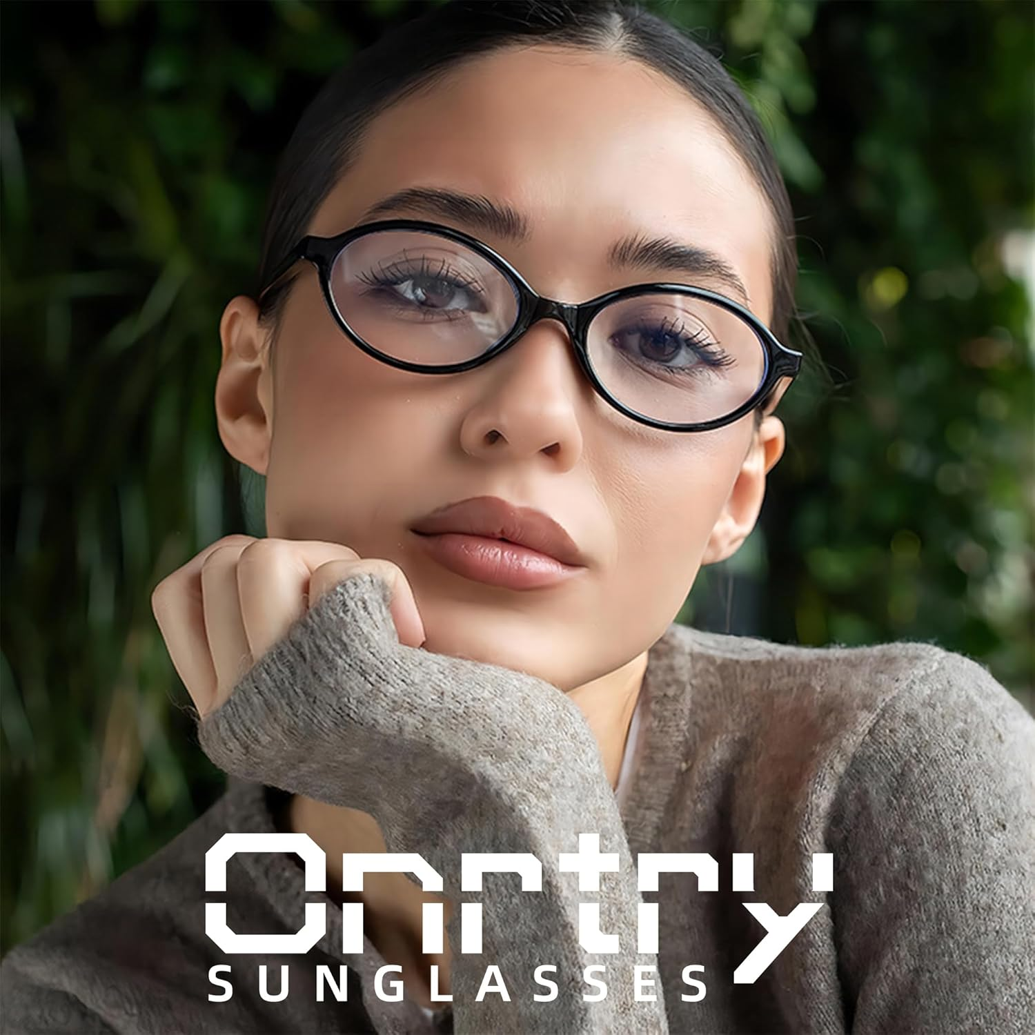 Onrtry Retro Oval Glasses for Women Men Fake Nerd Glasses round Non- Computer Eyeglasses - A2 Tortoise image number 6