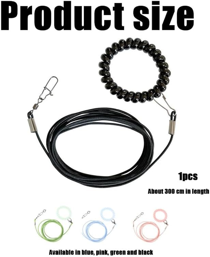 Wishlotus Parrot Flying Rope 3M - Ultra Light anti Bite Bird Flying Training Leash, Portable Parrot Foot Chain for Outdoor Flight Training, Pet Training Rope (Blue) image number 3