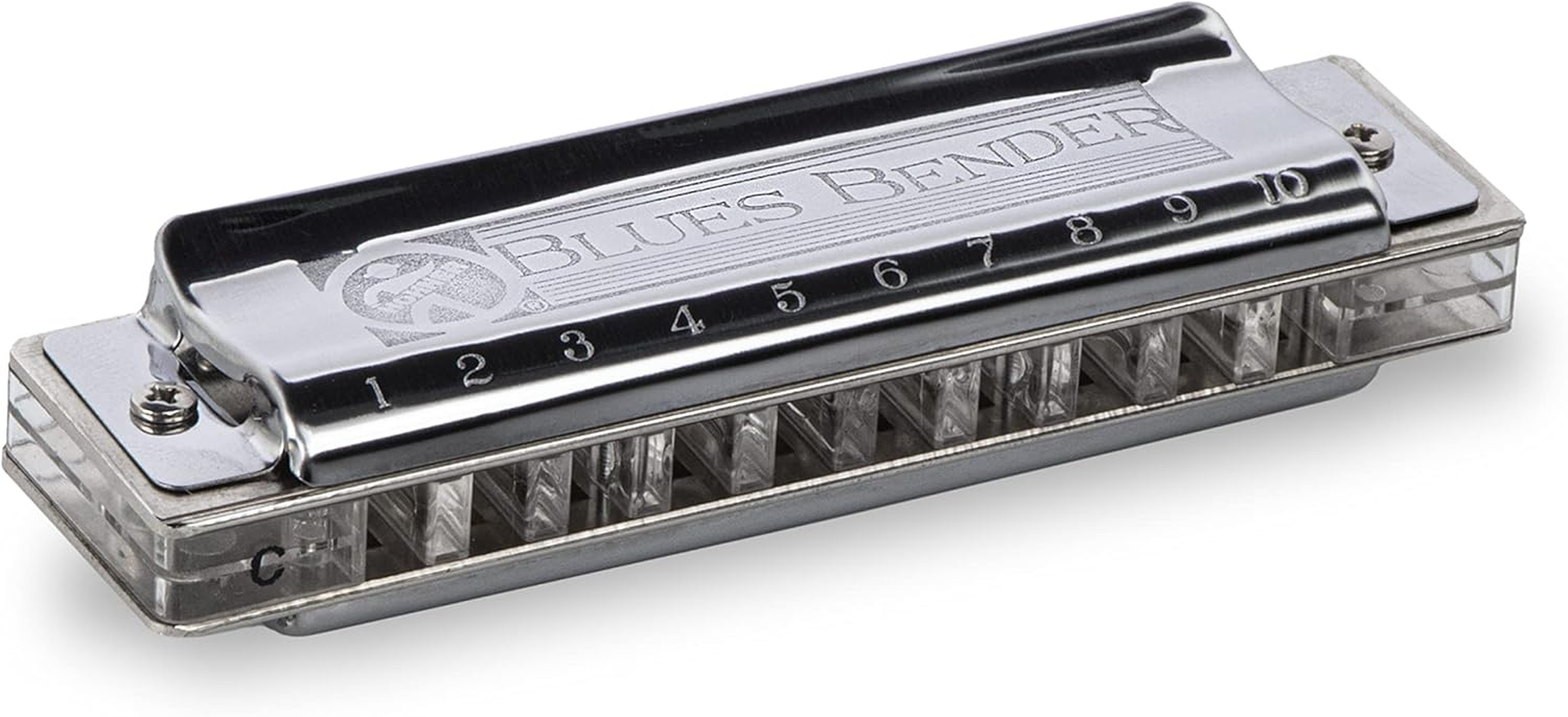 HOHNER Blues Bender Harmonica, Key of E, Stainless Steel (M586BX-E)