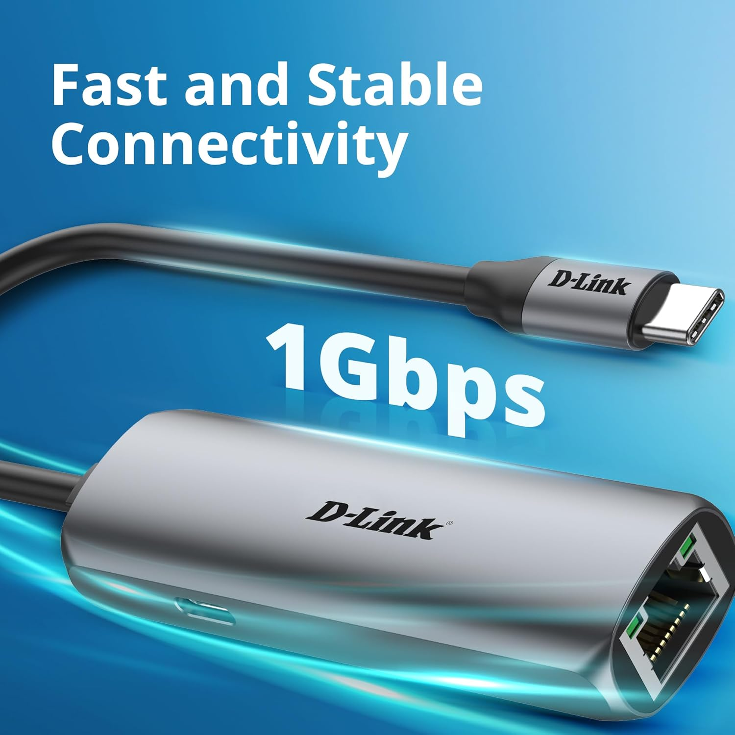 D-Link DUB-E135 USB-C to Gigabit Ethernet Adapter &ndash; Thunderbolt 3/4 Compatible &ndash; 1Gbps Network Port &ndash; Plug & Play &ndash; 100W PD Charging &ndash; Compatible with Mac, Windows, Ipad, Android image number 4