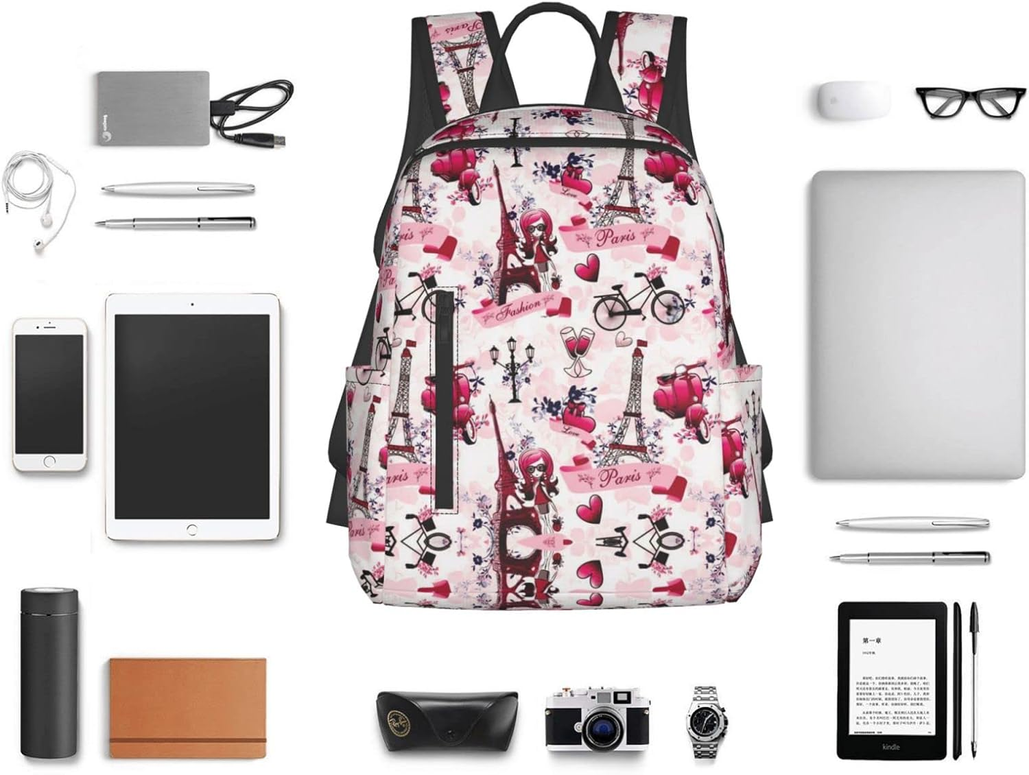 Obabo Abstract Blue Light Leisure Backpack,Laptop Backpack,Travel Bags,Multi-Purpose Backpack,Unisex,Portable,Comfort image number 3