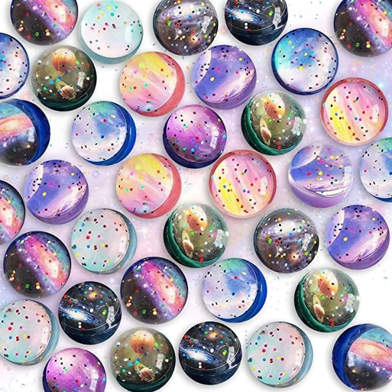25PCS Space Bouncy Balls, Space Bouncy Balls Bulk 30Mm Space Theme Bouncy Balls for Kids Party Favors, Gift Bag Filling image number 5