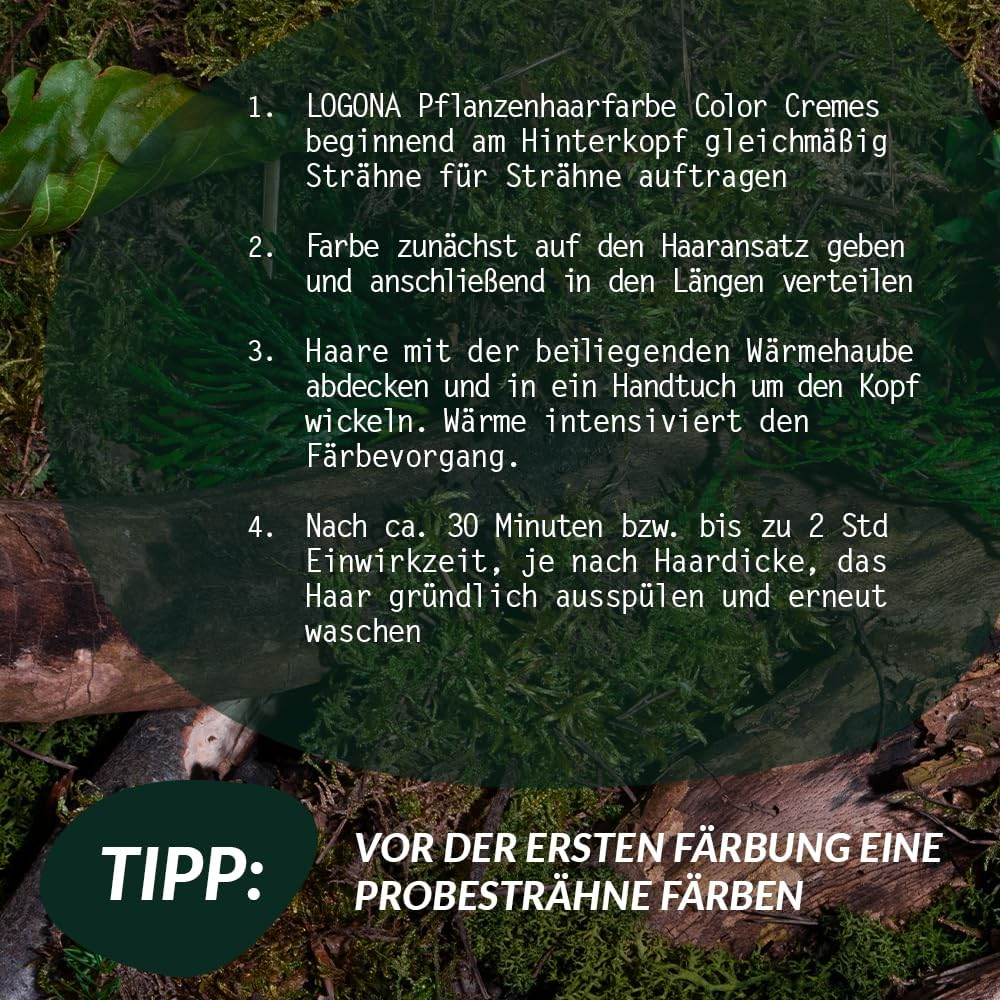 LOGONA Naturkosmetik Plant Hair Colour Cream 240 Nougat Brown, Natural Hair Colour with Henna, Tone Colour Cream, Colouration for Dark Hair, 150 Ml image number 6