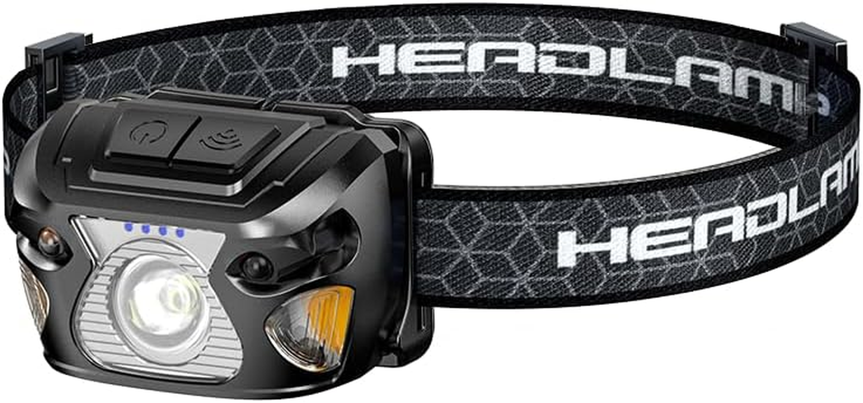 Headlamp Head Torch Rechargeable, Lightweight Bright Led, Super Bright Waterproof LED Headlamp with Red Warning Lights, 6 Lighting Modes, 30 Hours Runtime Flashlight for Cycling Running Camping image number 2