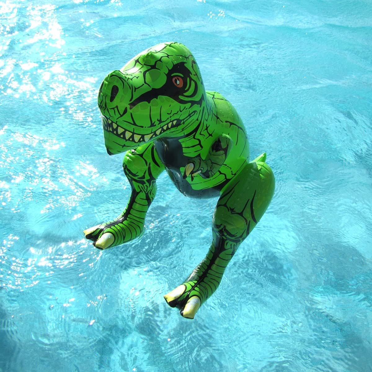 Treasure Gurus 24" Inflatable Tyrannosaurus T Rex Swimming Pool Dinosaur Water Float Blow up Toy Floaties image number 3