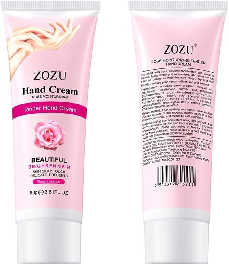 Rose Hand Creamcan Moisturize Dry Skin, Fruit Essence Hand Cream Can Moisturize Hand Skin,Hand Cream. (Rose Hand Cream 80G) image number 1