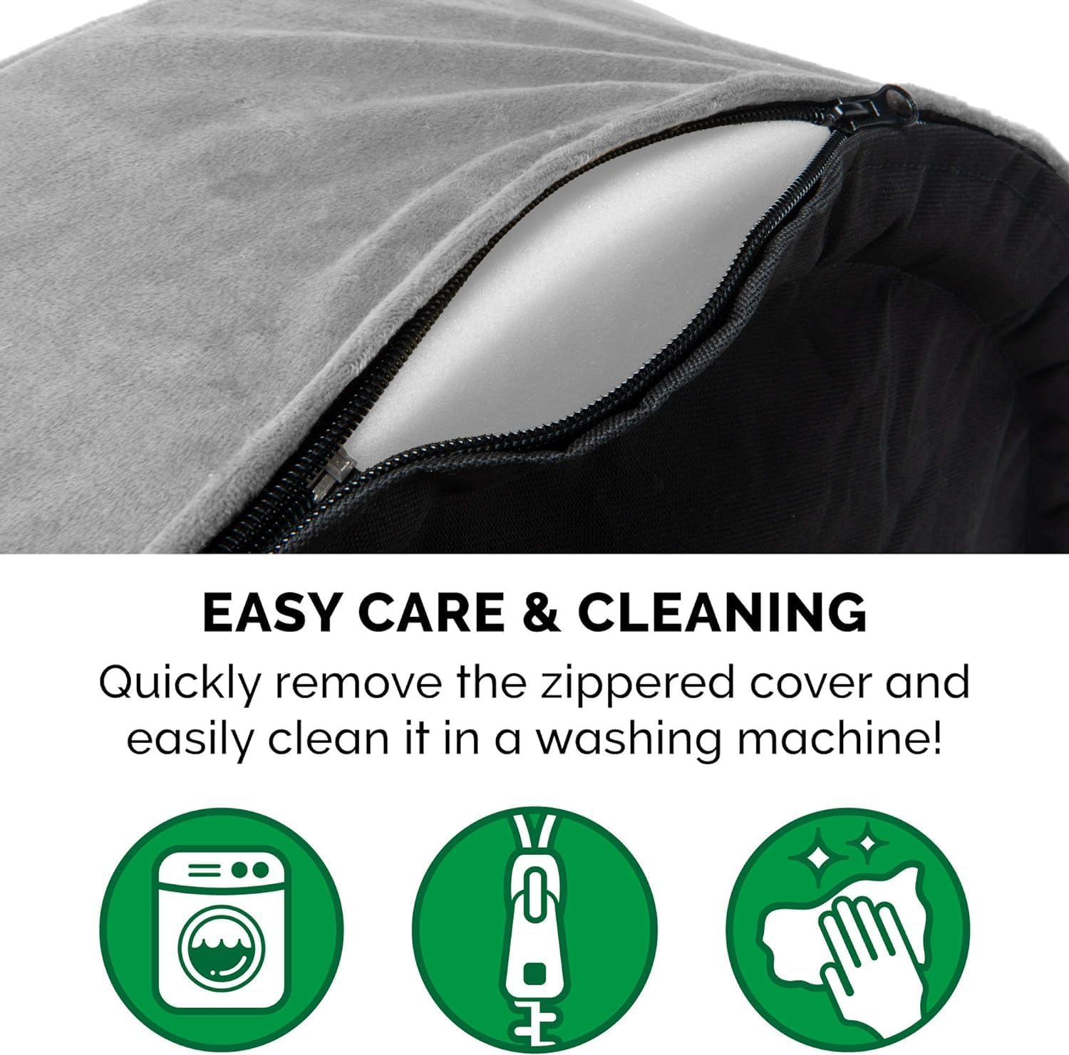 [Pro] Dog Beds Orthopedic Foam 100X65X16Cm Dog Bed Astraio Waterproof Dog Beds for Large Dogs Sofa Pet Bed Washable Removable Cover with Zipper and Bolster image number 1