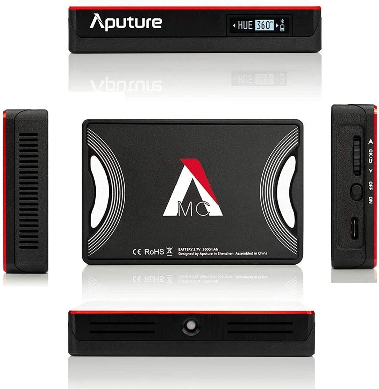 Aputure Amaran AL-MC RGBWW on Camera Video Light, CRI/TLCI 96+, Temperature 3200K-6500K, HSI Mode,Support Magnetic Attraction and App with USB-C PD and Wireless Charging image number 4