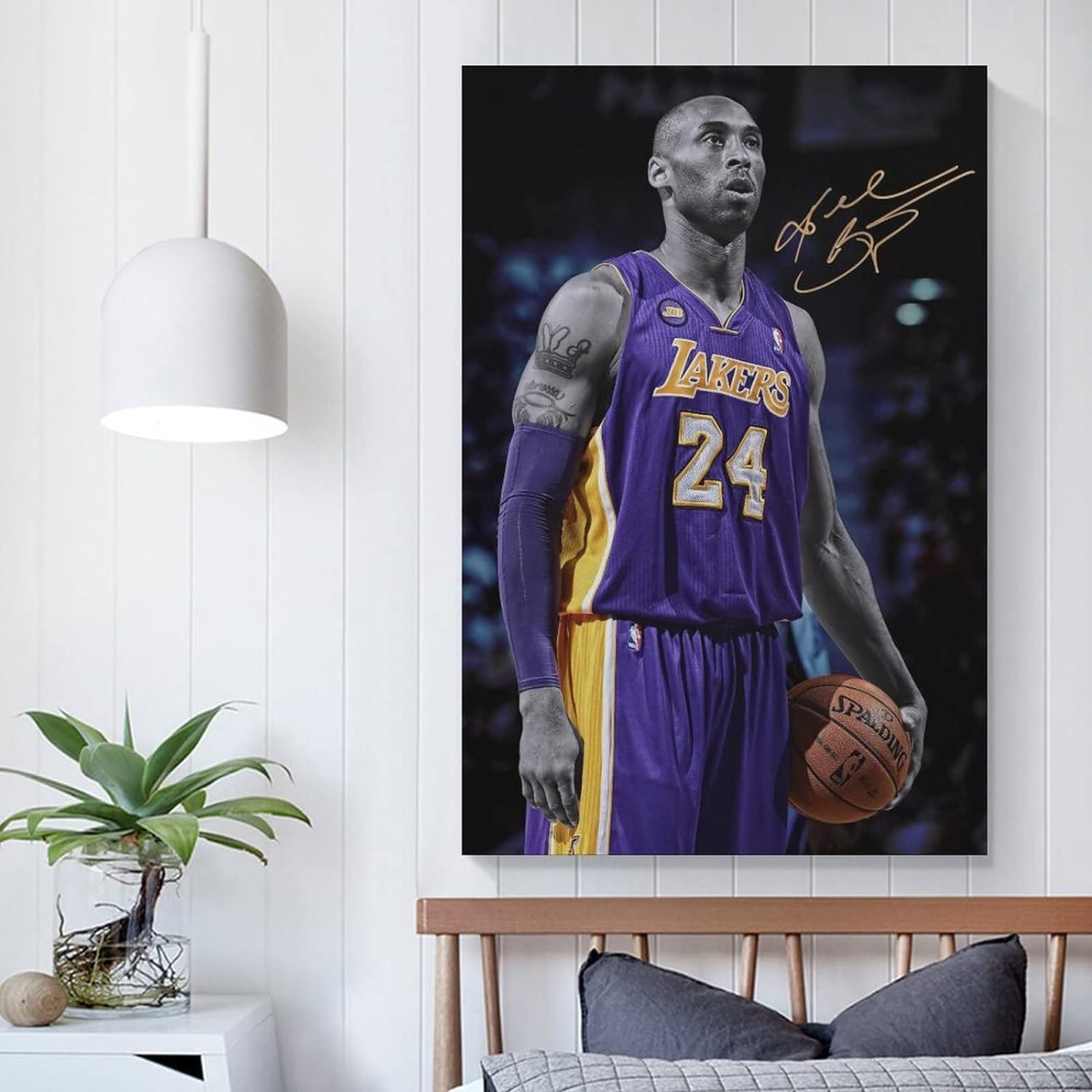 Kobe Poster Basketball Sports Legend Star Art Poster Canvas Wall Art40X60Cm Unframed (M)