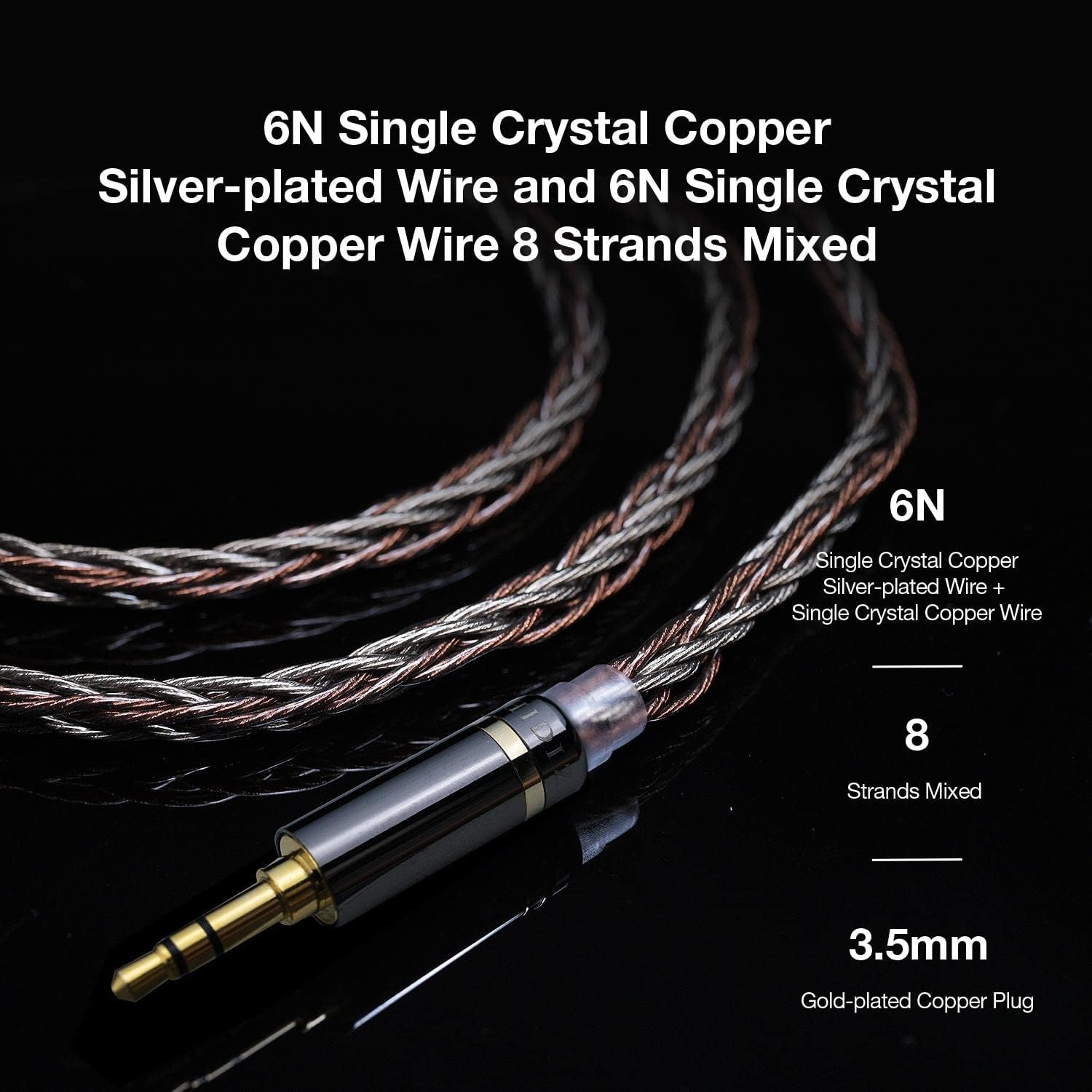 Hidizs MS5 4BA+1DD Hybrid 5 Units Hifi In-Ear Monitors Earphone, Noise Lsolation Personalized Spatial Audio, Hybrid Banlance Armature Headphones for Smartphones Computer (Black) image number 1