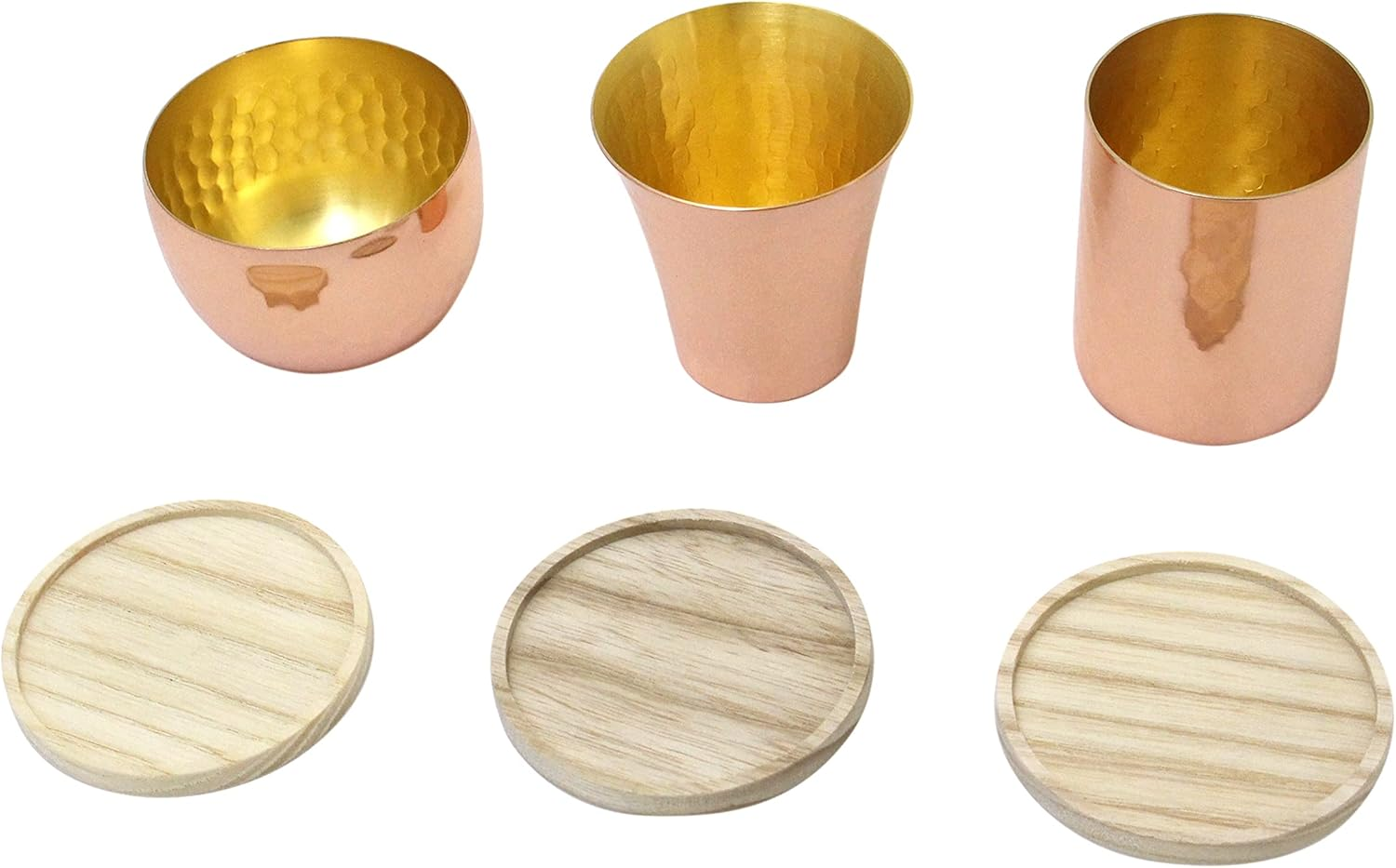 Castle Enterprises Asahi High Quality Copper Cup Pure Copper Lock Cup 2PC Set Gift Set Gift Package