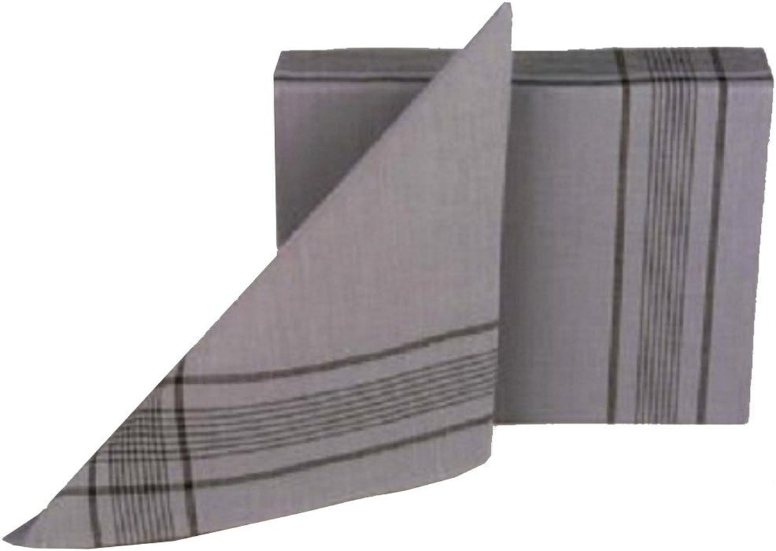 12 German Army Handkerchiefs Men'S Handkerchiefs 100% Cotton Military Grey 50 Cm X 50 Cm, Gray image number 1