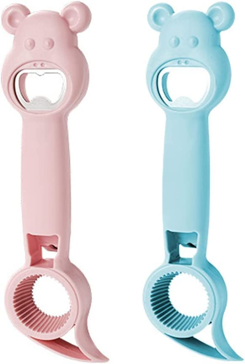 2Pcs 4 in 1 Jar Can Beer Bottle Opener - Multifunction Cute Bear Opener for Bottles and Cans image number 4