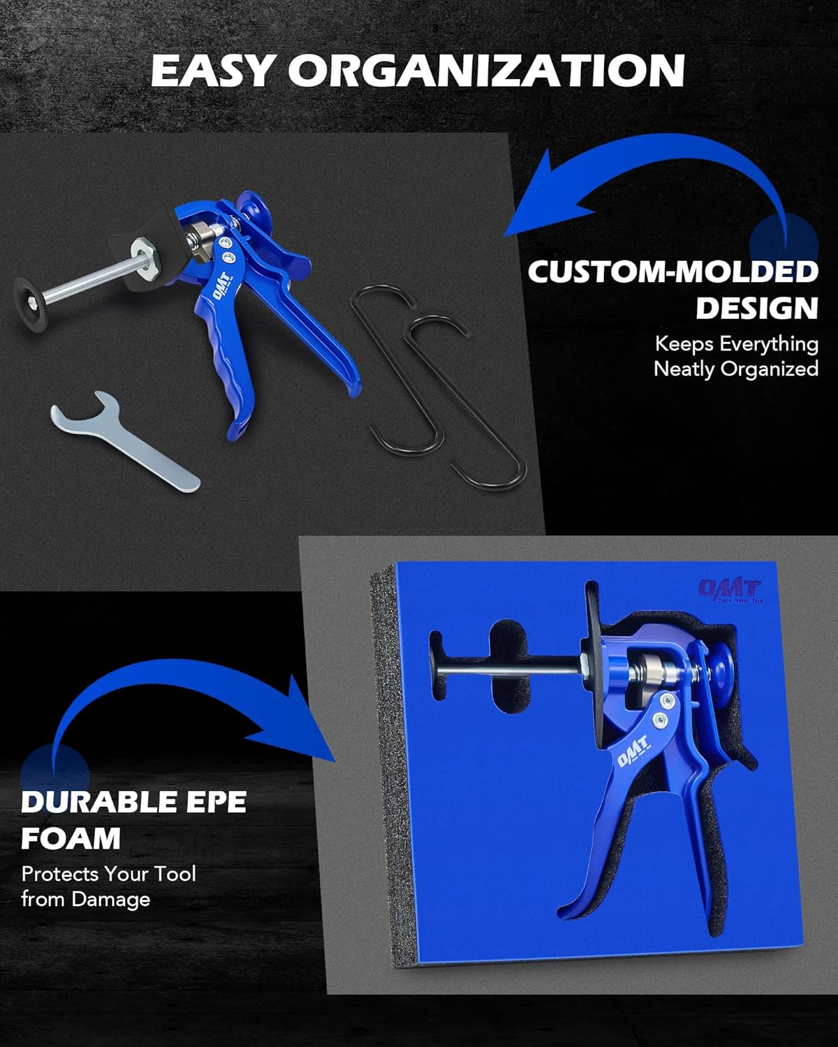 Orion Motor Tech Speedy Brake Caliper Compression Tool, Heavy Duty Caliper Piston Compressor Tool for Brake Pad Replacement, Disc Brake Caliper Tool for Single Piston Dual Piston on Most Cars & Trucks image number 1