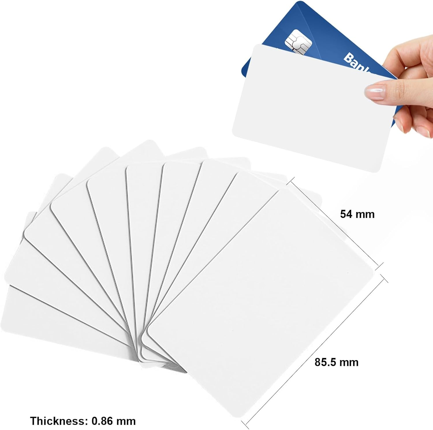 40Pcs NFC Cards, Betterjonny Blank NFC Tag NTAG215 Cards, Rewritable NFC Business Cards White NFC Chip 215 Cards, 504 Bytes Memory NFC Tag Compatible with Android and NFC Enabled Mobile Phones Devices image number 1