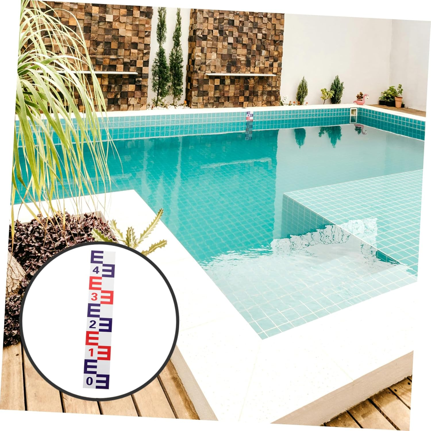 DECHOUS Water Level Indicator for Pool Water Level Gauge Sticker Self-Adhesive Decal for Pool image number 4