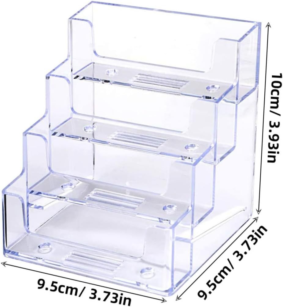 KICHOUSE Card Display Stand Business Cards Organizer Name Storage Case Desk Accessory Corners image number 2