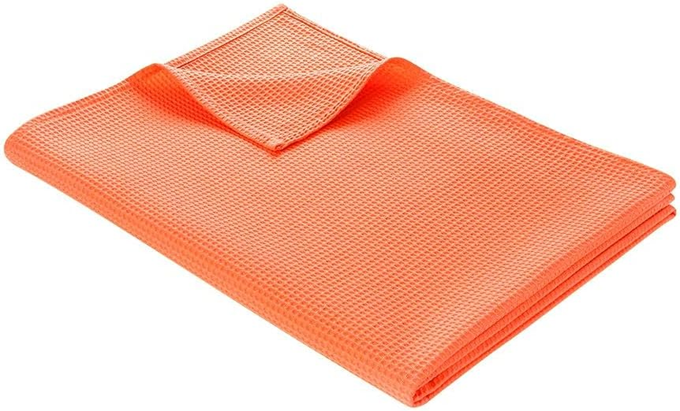 WOHNWOHL Bedspread 220 X 240 Cm &bull; Waffle Pique Lightweight Summer Blanket Made of 100% Cotton &bull; Airy Sofa Blanket Versatile &bull; Easy Care Blanket &bull; Cotton Blanket Colour: Green