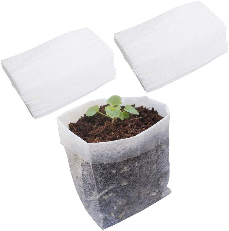 Belit Nursery Growing Bags, 100 Pcs Fabric Seedling Pots Non-Woven Pouch for Gardening Seed Plant Bag, Potato, Flower, Tomato Plant Starts (5.7" X 5.7 ") image number 2