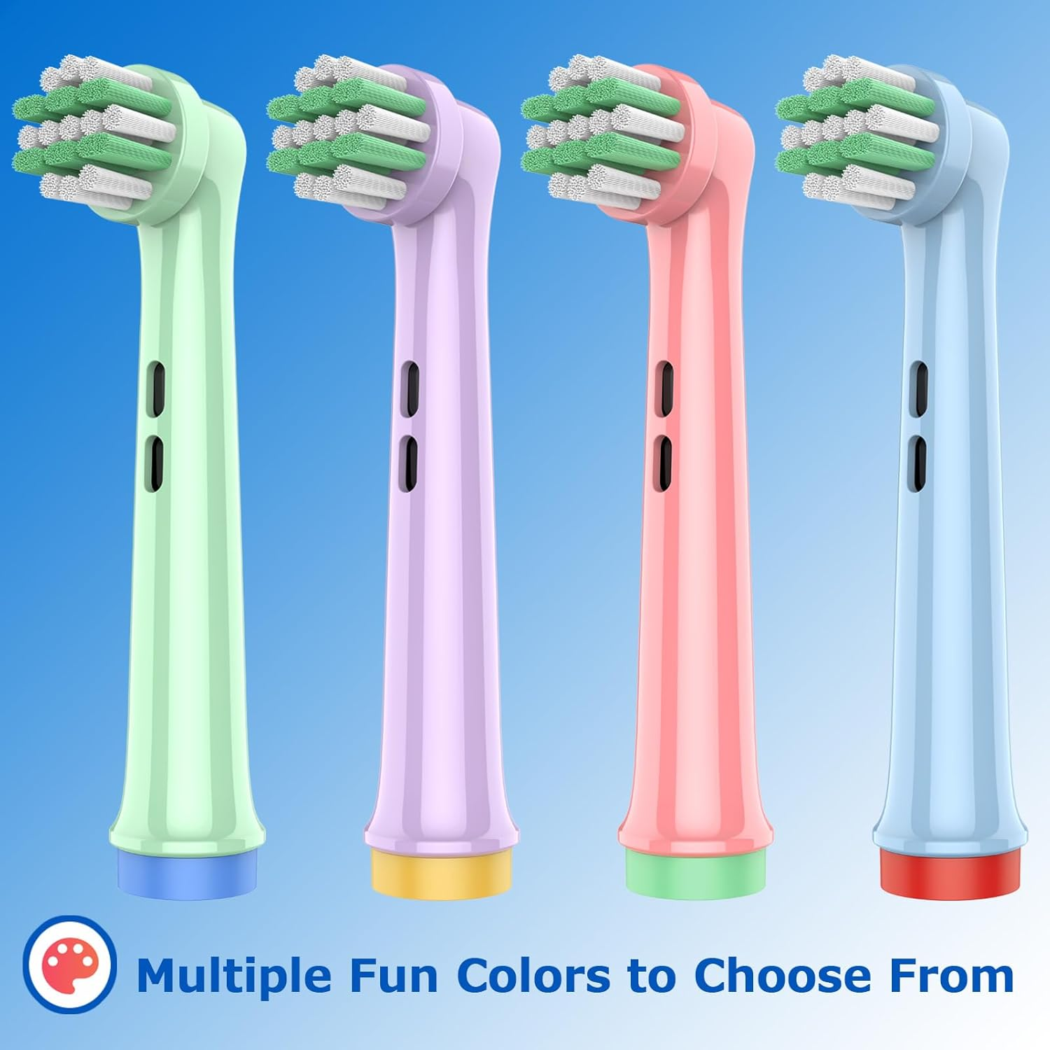 Kids Toothbrush Heads for Oral-B Toothbrush Pro 100 Kids,Pro 300, Vitality Pro 700, Replacement Brush Heads for Gentle Clean, Electric Toothbrush Head Soft - 8 Pack Colorful image number 1